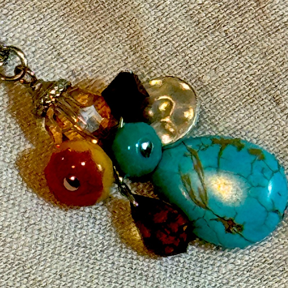 Turquoise and Beaded 16” Necklace